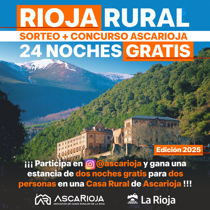 SORTEO+CONCURSO ASCARIOJA. RIOJA RURAL. 24 NOCHES GRATIS